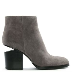 Alexander Wang Suede Leather Gabi Boots Size 39 US 9 Gray